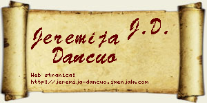 Jeremija Dančuo vizit kartica